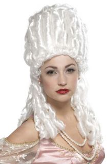 Platinum Blonde Marie Antoinette Renaissance Colonial Curly Costume 