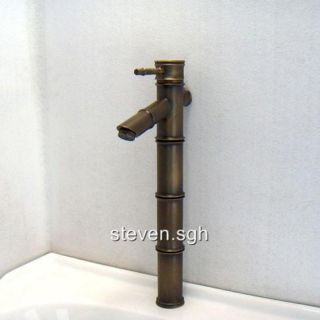 Antique Brass Bathroom Vessel Sink Faucet Mixer Tap B07