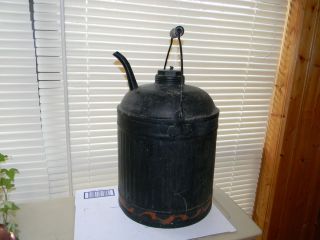 Antique Railroad Oil Kerosene Gas Water Can Bucket Pail