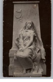 Old Postcard Antonin Mercier Sculpture Remembrance