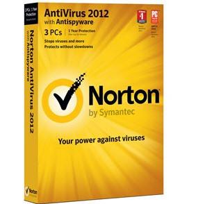 NEW Norton AntiVirus w AntiSpyware 2012 3 PCs from Symantec Windows 7 