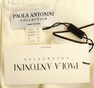PAOLA ANTONINI LADIES FABULOUS IVORY SILK COTTON DRESS 46/12
