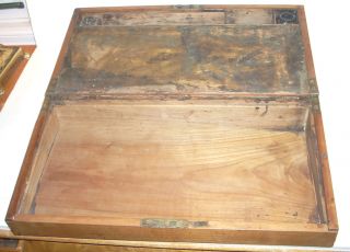 Large Antique Solid Cherry Writing Desk w Drawer C 1890