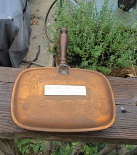 Antique Old Bowling Trophy Footed Copper Ash Tray Pan