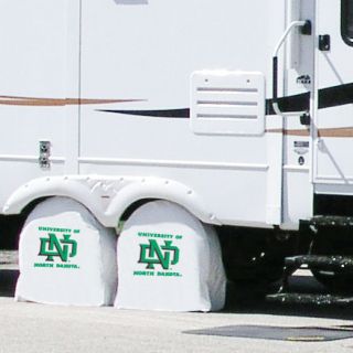 North Dakota Fighting Sioux NCAA Exact Fit White Vinyl Tire Shade 