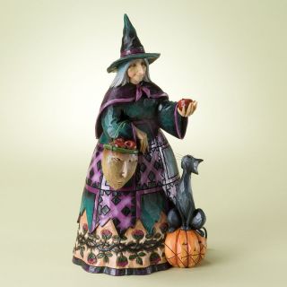   Shore Heartwood Creek Halloween Witch Apple Figurine 4022895 NIB 2011