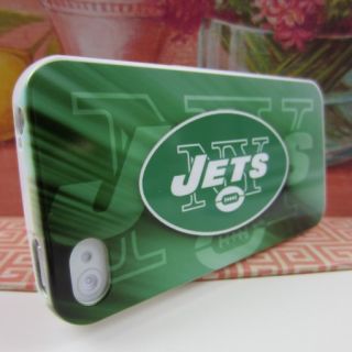 Apple iPhone 4 4S 4G New York Jets Green Rubber Silicone Skin Case 