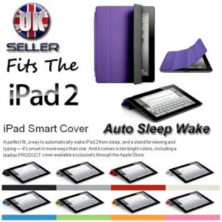   Smart Cover Case Stand with Sleep Wake for Apple New iPad 3 iPad 2