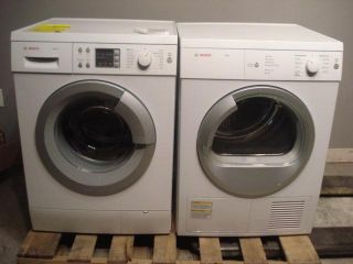 Bosch 24 Front Load Washer and Dryer White WAS24460UC WTV76100US 