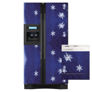Appliance Art Snow Flakes Combo Refrigerator/ Dishwasher Cover     T 