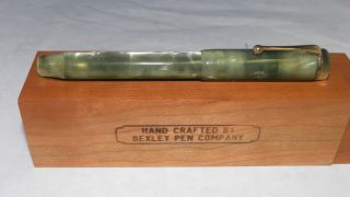 Bexley Deluxe Proof Fountain Pen Pearlized Sage Green Piston Refill 