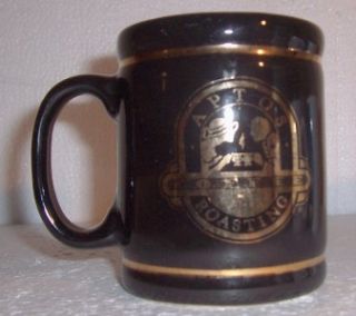 santa cruz aptos roasting coffee large black mug