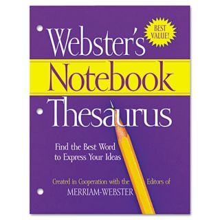 Merriam Webster Notebook Thesaurus, Three Hole Punched, Paperback, 80 