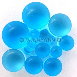 AQUAMARINE BLUE GLASS PLUGS gauge stone horn 12mm
