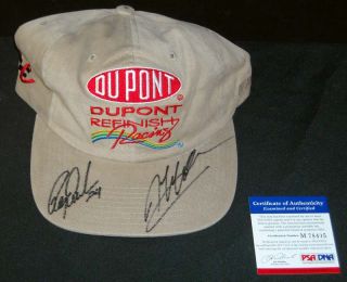 Jeff Gordon Signed Dupont Racing Tan Hat PSA DNA