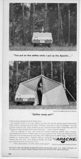 Original 1963 Vintage Ad Apache Chief Tent Camping Trailers Vesely 