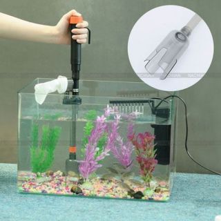   Aquarium Fish Tank Battery Power Vacuum Gravel Cleaner Washer