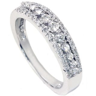 3ct Genuine Diamond Womens Anniversary Wedding Ring 14k White Gold 