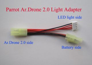 Parrot AR Drone 1 0 2 0 Upgrade LED Light Kit Power Adapter Cable 
