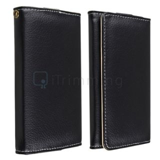 Luxury Wallet Leather Case Cover Pouch for iPod Touch 4 4G 5 5g 5th 