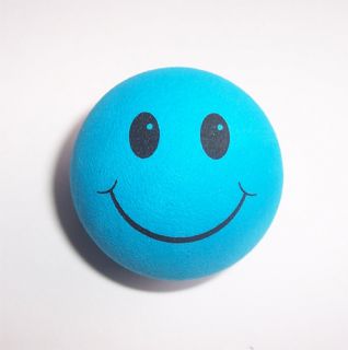   Blue Smiley Happy Face Gift Antenna Toppers Balls Car Accessory
