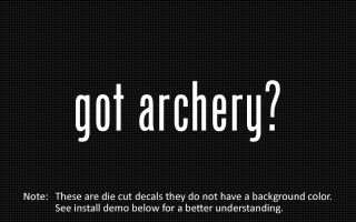 this listing is for 2 got archery die cut decals default color is 