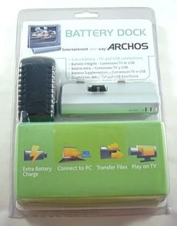 Archos 500977 Battery Dock Docking Adapter for 405, 605 wi fi Players 