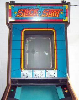 Vintage Slick Shot Arcade Game 1990 Pool Game W Cues Sticks Ball Low 