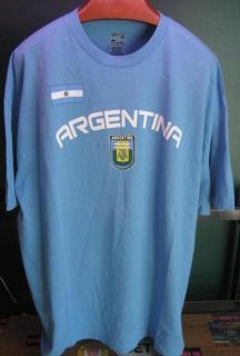NEW ARGENTINA FOOTBALL SOCCER ATF WORLD CUP T TEE SHIRT BLUE XXL