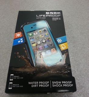 Brand New Lifeproof iPhone 4 4S Case Teal Aqua New In Box Apple Cover 