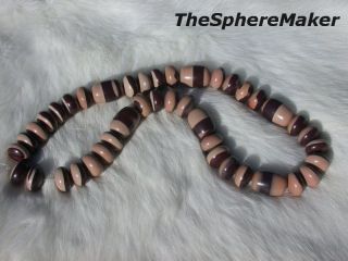 Siaz Zebra Rock Beads RARE Argillite Gemstones 4 Necklace Australia 