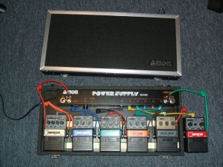ARION EFFECT PEDALS WITH ARION POWER SUPPLY CASE CORDS EXCELLENT
