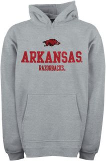 Arkansas Razorbacks Kids 4 7 Grey Tackle Twill Hooded Sweatshirt 