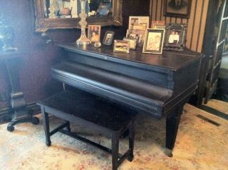 Antique Weber Baby Grand Piano with Bench