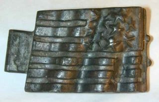 antique pewter ice cream mold american flag shape 1075 for your pewter 