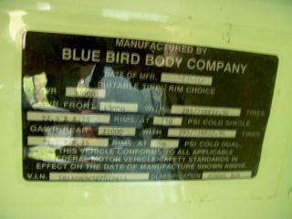 1996 Blue Bird Diesel Electric School Bus El 2 Parts Only