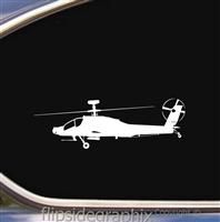 Detailed Apache Longbow Helicopter Piolt Decal Sticker