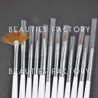 12 x nail art tips drawing painting acrylic brush package component 1 