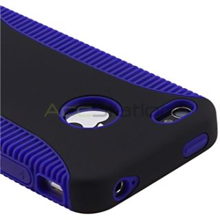   Hybrid Rubber Case for iPhone 4 G 4 4G at T 4th Generation