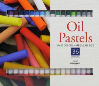 Pro Art Oil Pastels 36 Crayons Vivid Colors Regular Size