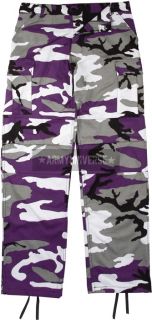 Ultra Violet Purple Camouflage Military BDU Cargo Polyester Cotton 