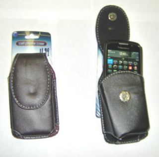 Blackberry Cell Phone or IPOD Carrying Case Very Nice Black Leather 