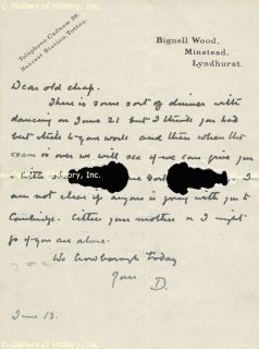 Sir Arthur Conan Doyle Autograph Letter Signed 06 13
