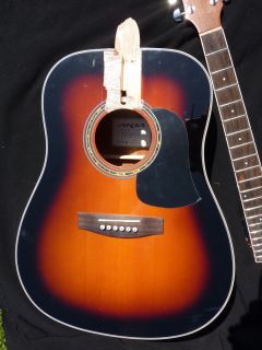 Aria AW 20 Acoustic Guitar Brown Sunburst Extreme Project Center 