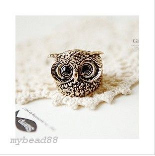New Arrivals Popular Clever Lovely Retro Owl Charm Ring Free SHIP 