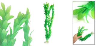 Fish Tank 14 Artificial Green Oblanceolate Leaf Plant