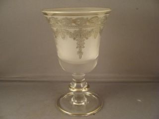 arte italica vetro silver frosted goblet