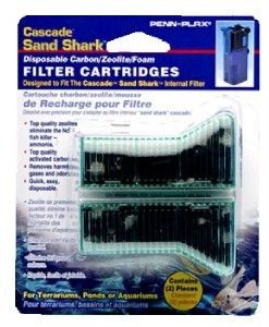Penn Plax Cascade Sand Shark Filter Cartridge 2pk