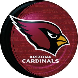 Arizona Cardinals NFL Football Party 16 Paper Dinner Plates Luncheon 