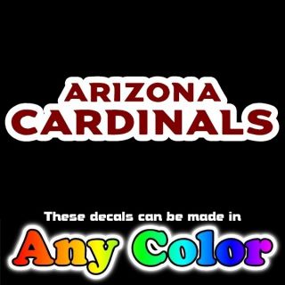 Arizona Cardinals Script 2 Color 17 Auto Car Truck Window Sticker 